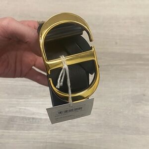 Dior Black Belt Bag with Gold Buckle